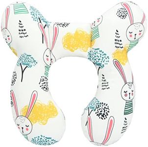 vocheer Baby Travel Pillow(Upgraded), Head and Neck Support Pillow for Pushchair, Car Seat,Stroller, Bouncer, Cotton(Rabbit)