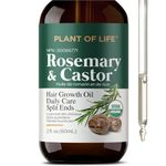 Plant of Life Rosemary & Castor Oil | Multi Hair Invigorating Complex | Thick, Scalp Nourish & Treatment | Target Dry, Damaged Hair (2oz / 60ml)