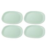 Irida Naturals 11 inch Rice Husk Dinner Plate Set of 4 | Eco-Friendly, Biodegradable, BPA-Free, Lightweight, Microwave & Dishwasher Safe,Cut Resistant & Lead-Free| Mint Green