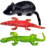 Munmoll Sticky Stretchy Animal Lizard Crocodile Mouse Relieve Pressure Toys Children (3Pcs)