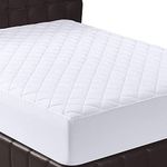 Prime Linens Quilted Fitted Mattress Protector Bedding Mattress Cover Topper Protection Extra Deep Stretches 35Cm Great Fit (Double, 138x190Cm) White