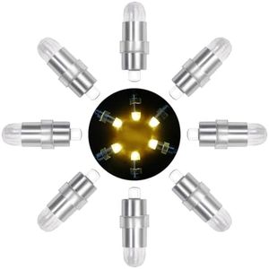 SumDirect Pack of 50 LED Party Lights Non-Blinking Waterproof Lights for Paper Lanterns Balloons Floral or Wedding Decorations (50, Warm White)
