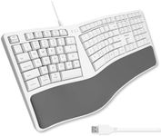 Macally Wired Ergonomic Keyboard for Mac - Comfortable Split Keyboard Mac, Compatible Apple Keyboard with Numeric Keypad - Ergo Keyboard for Mac MacBook Pro/Air iMac