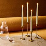 LampLust Flameless Taper Candles, Realistic 3D Flame with Wick, 11 Inch, 4 Pack, Ivory Real Wax, Flickering Flameless Candle LED, Remote & Batteries Included, Home Decor, Mantel & Wedding Centerpieces