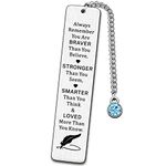 AMZQ Inspirational Bookmark Gifts for Women Book Lovers Birthday Valentine's Day Christmas Gifts to Daughter from Mum Dad 2024 Graduation Gifts for Her Girl