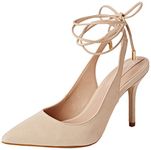 Aldo Women's Kalala Ankle Strap Pumps, Beige (Bone Nabuck / 33), 8 UK