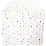 DII Reusable & Machine Washable, Cotton, Polka Dots, Table Runner, 14x72