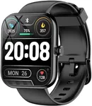 Smart Watch with Alexa Built-in‌, 1.83" HD Fitness Tracker with Bluetooth Calls/Messages, IP68 Waterproof, 120+Sports Modes, 24/7 Heart Rate/Sleep Fitness Watch Compatible with iOS/Android (Black)