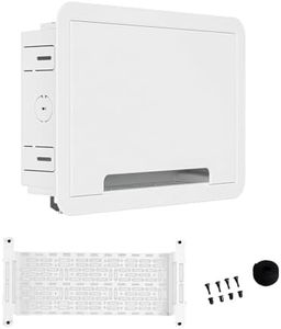 Legrand - OnQ Cable Management, Structured Media Enclosure, in-Wall Enclosure, TV Home Theater Box, Recessed Storage Box, Dual Purpose with 5 Inch Mounting Plate, 9 Inches, white (ENP0905-NA-V1)