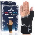 Arctic Flex Wrist Ice Pack Wrap - Gel Support for Arthritis Hand & Thumb - Reusable Hot & Cold Therapy Brace for Pain Relief, Tendonitis, Carpal Tunnel, Tenosynovitis - Wearable Warm Compress