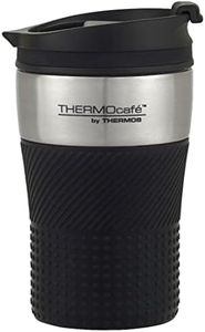 THERMOcafe by Thermos Vacuum Insulated Stainless Steel Travel Cup, 200ml, Black, HV200BK6AUS