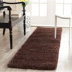 Heaven World Hand Woven Shaggy Carpet Plus Rug for Living Room, Bedroom and Polyester Anti Slip Fluffy Fur Rug Shaggy Carpet & Modern Carpet, Office Carpet (2x3 Feet, Brown)