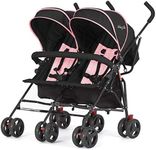 Dream On Me Volgo Twin Umbrella Stroller, Pink