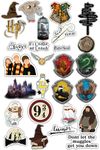 D2C Vinyl Harry Potter Scrapbook Stickers - Pack Of 27 Glitter Finish Waterproof For Laptop, Journal, Scrapbook, Diary, Guitar, Mobile D1, Self-Adhesive, Wall, 0.5 Mm