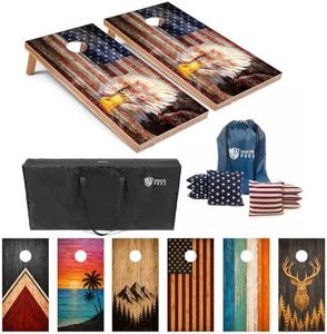 Tailgating Pros Lightweight & Portable 4x2 Regulation Cornhole Board Set | Outdoor Cornhole Set with 8 Bags & Carrying Case, Classic Family Game for Backyard, Lawn, Beach, Camping & Tailgates