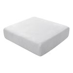 BXFUL Sofa Seat Cushion Covers, Sofa Cushion Slipcovers Stretch Velvet, Couch Cushion Covers Replacement for Individual Cushion with Elastic Fabric (Large 1-Seater,Light Grey)