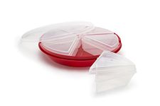 Fox Run 55426 Pie and Cake Saver Container for Whole Pie or Slices, 10-Inch, Plastic, Red