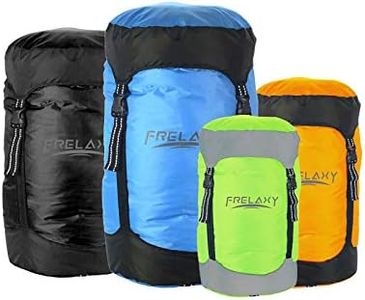 Frelaxy Compression Stuff Sack, Water-Resistant & Ultralight & Compact Sleeping Bag Compression Sack with Reflective Straps - Space Saving Gear for Camping, Traveling, and Outdoors (Orange, M) New