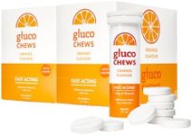 Glucology Fast Acting Glucochews | Glucose Tablets | Orange Flavour | 12 Packs of 10 Chews