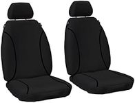 Sperling Custom Black Front Canvas Seat Covers Compatible with Toyota Hiace Bus Crew Van 2019-On