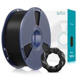 SUNLU PLA Plus 3D Printer Filament, Upgraded PLA+ 3D Filament 1.75mm, Neatly Wound PLAPro, Strong and Toughness, Dimensional Accuracy +/- 0.02 mm, 1KG Spool (Black)
