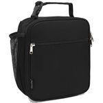 Kids Lunch box Insulated Soft Bag Mini Cooler Back to School Thermal Meal Tote Kit for Girls, Boys by FlowFly,Black
