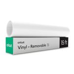 Cricut Premium Removable Vinyl (12 in × 15 ft), No-Residue Easy Removal up to 2 Years, Perfect for Indoor-Outdoor DIY Projects & Removable Decals, Compatible with Cricut Machines, White