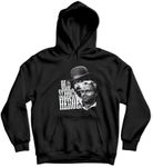 Terence Hill Bud Spencer Hoodie - Old School Heroes (Black) (as3, Alpha, L, Regular, Regular, Standard), Black