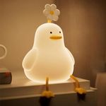 KangTen CHEN Duck Night Light Touch Control 30 Minutes Timer LED Squishy Duck Lamp Cute Christmas Duck Silicone Night Light for Children Toddlers