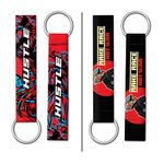 colorlay - Hustle vs Make Race Not War Combo Keychain | New Premium Combo Keychain | Keychain For Bikes & Cars (Make Race Not War)