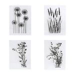 4pcs/Lot Dandelion Lavender Flowers Leaves Stamp Rubber Clear Stamp/Seal Scrapbook/Photo Album Decorative Card Making Clear Stamps