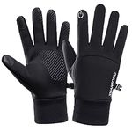 yoofun Winter Gloves Men, Thermal Gloves Touchscreen Anti-slip Palm Windproof Waterproof Warm Gloves Cycling Driving Climbing Hiking Skiing (Black, M)