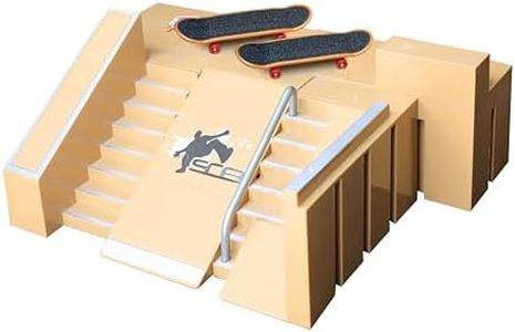NJYW 8-in-1 Fingerboard Skate Park Kit with 3 Mini Fingerboards, DIY Finger Skateboard Ramp Set for Kids Ages 5+
