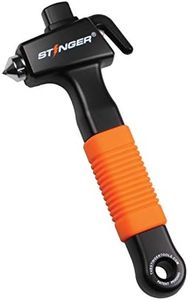 Stinger Ztylus Super Duty Car Emergency Escape & Rescue Tool Hardened Carbon Steel Hammer Spring Loaded Window Breaker Punch Razor Sharp Seatbelt Cutter Auto Disaster Life-Saving (Orange)