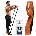 Boldfit Natural Rubber Resistance Premium Bands for Workout Dual Color Premium Heavy Resistance Band for Stretching, Pull Ups, Home Exercise Resistance Band for Gym - Orange (30-45kg Resistance)