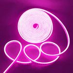 Shoppingekart Neon Strip Waterproof SMD 2835 120LEDs/m LED Strip Light Flexible LED Neon Sign Lights for Home Decoration (25 Meter,Color- Pink,Silicone Rubber)