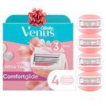 Gillette Venus ComfortGlide Womens Razor Blade Refills, 4 Count, White Tea Scented Gel Bar Protects Againist Skin Irritation