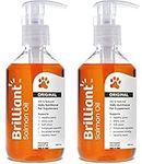 Brilliant Salmon Oil for Dogs, Cats, Puppy, Horse, Ferret & Pets - Pure Omega 3, 6 & 9 Fish Oil Food Supplement | Treats Itchy Skin, Joint Care, Heart Health & Natural Coat Hofseth BioCare (2x300ml)