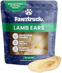 Pawstruck Natural Lamb Ears Chew Treats for Small & Medium Dogs - Healthy Low Fat, No Artificial Preservatives, Single Ingredient, Highly Digestible Animal Ear - 10 Count - Packaging May Vary