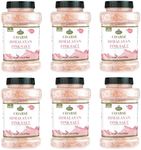Good Tierra Himalayan Pink Salt in Jar - Coarse, 2.5 lb (6 Pack of Salt Bulk) - Ideal for Bath Salt, Table Salt Grinders, and Spice Jars