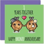 Cute Bronze Anniversary Card for Bo