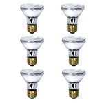 Phoenimax 6Pack Par20-120V-39W (Flood, High Output 50W Equivalent) Halogen Bulb Bright White 2900K