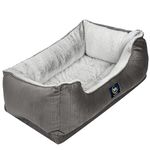 Serta Orthopedic Cuddler Dog Bed for Pets – Slate Gray (X-Large)