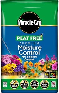 Miracle-Gro PEAT FREE Premium Moisture Control Compost, 40 Litres, Brown