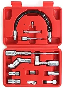 WINMAX TOOLS AUTOMOTIVE 12 Piece Grease Gun Accessory Set Includes Couplers, Nozzles, Adapters and Flex Hose