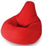 Beautiful Beanbags Highback Beanbag for Kids Indoor or Outdoor Bean Bag for Children - Water Resistant - Kids Lounge Chair - Home or Garden Bean Bags 35 Inches - Manufactured in UK - Red