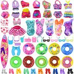 ZITA ELEMENT 35 PCS 11.5 Inch Doll Clothes and Accessories, Including Doll Swimsuits Swimming Rings Doll Shoes and Other Doll Accessories