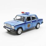 RAMPKD Police Car 1:24 Diecast Scale Model Metal Pull Back Toy car for Kids with Openable Doors & Light, Music Toy Vehicle for Kids - Colors as Per Stock(Design-51)