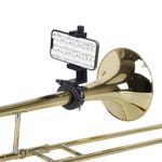 Adjustable Trumpet Phone Lyre,1.5”-2.5” Low Brass Lyre for Trombone, Mellophone,Flugelhorn - Fits of 99.9% of Smartphones