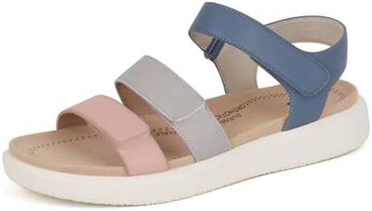 Ortho+rest Sandales de marche orthopédiques pour femmes avec soutien de la voûte plantaire Sandales confortables (36,Multicolor)